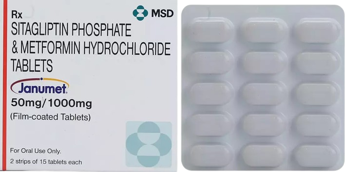 Janumet 50/1000mg Tablet 15's